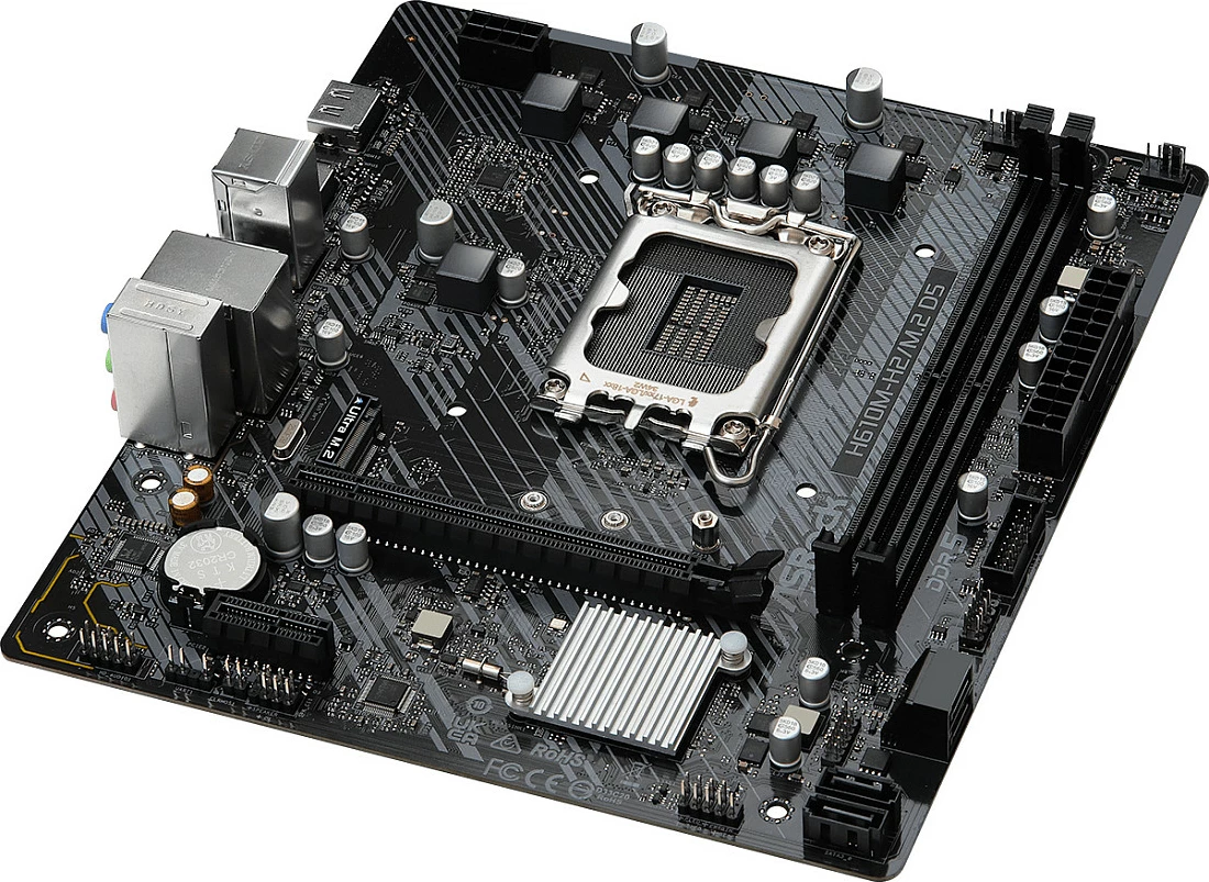 Pllakë amë ASRock H610M-H2/M.2 D5, LGA 1700, micro ATX, DDR5, 96GB, e zezë