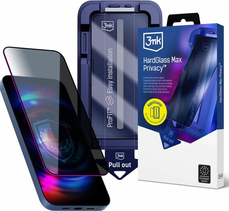 Mbrojtës ekrani privacy 3mk HardGlass Max për iPhone 15/16