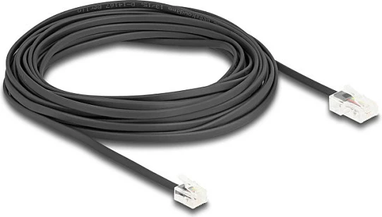 Kabllo telefoni DeLOCK RJ45 në RJ11, 10 m, e zezë
