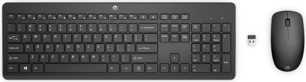 Set tastierë dhe Maus HP 230 18H24AA#ABD wireless GER layout madhësi standarde, e zezë