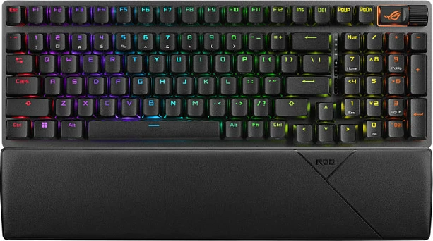 Tastierë gaming ASUS ROG Strix Scope II 96 Wireless, mekanike ROG NX Snow, AZERTY FR, RGB, me numpad, e zezë