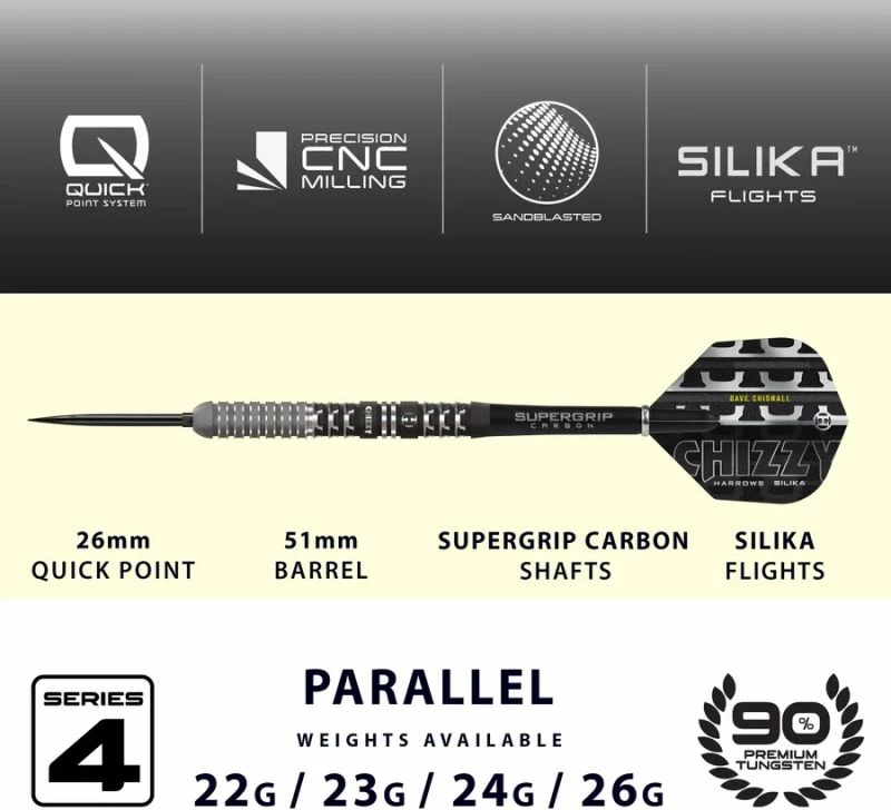 Shigjeta steeltip Harrows për meshkuj, Chizzy Series 4