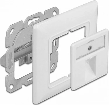 Prizë muri Keystone DeLOCK, 1x RJ-45, 80x80 mm, e bardhë