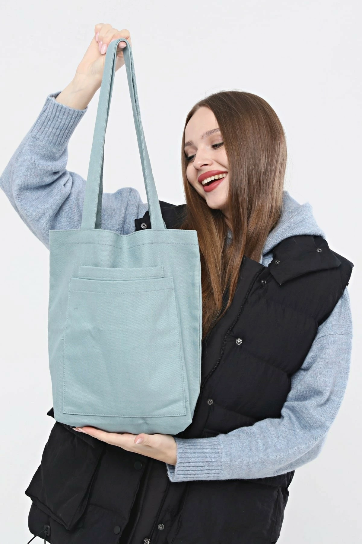 Çantë tote Zoozie Bags, 2121, ngjyrë kaltër