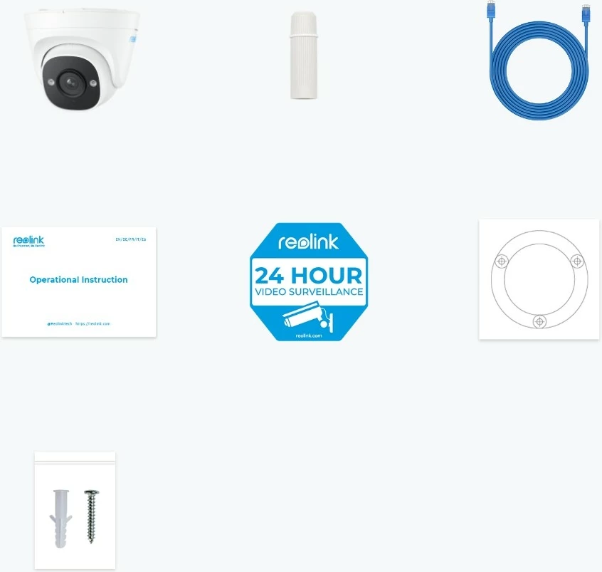 Kamerë sigurie Reolink P324, 5MP PoE IP, Detektim personi/mjeti, Vizion nate 100ft, Audio, Bardhë