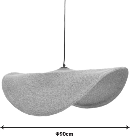 Dritë tavani Fonlo Inart, kashtë deti-hekur, D90x129cm