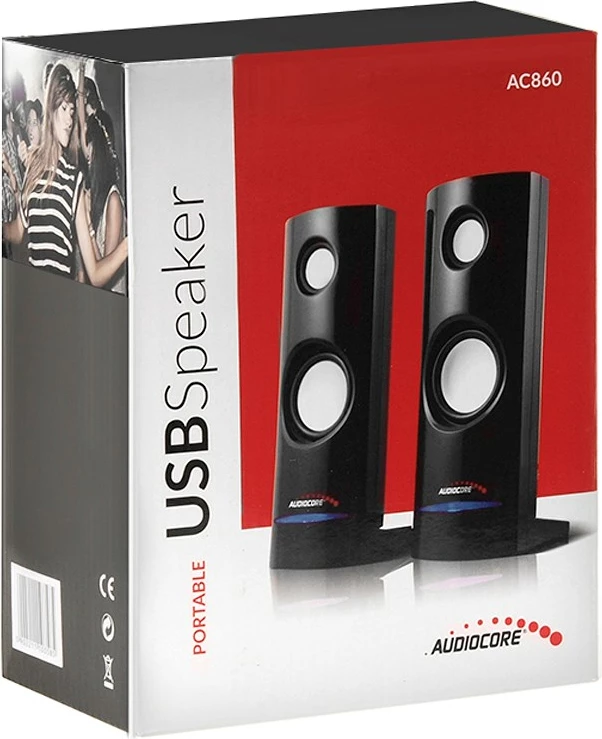 Bokse AUDIOCORE AC860, 2.0 kanale, 4 W, të zeza