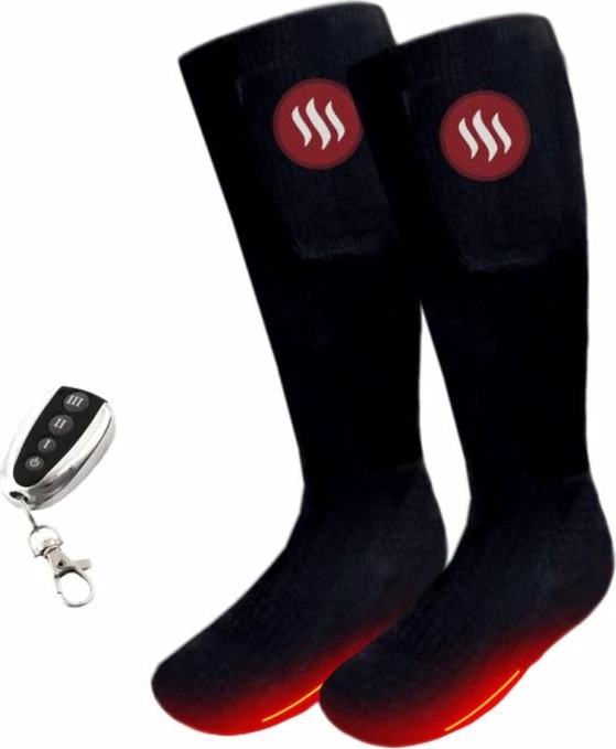Çorape të ngrohta sportive Glovii unisex, të zeza