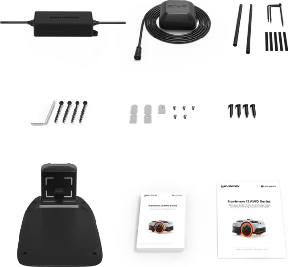 Robot kositës bari Segway Navimow i206 AWD EU, deri 600 m², navigim EFLS™ NRTK, VisionFence™, Wi‑Fi/Bluetooth/4G, gri/zi