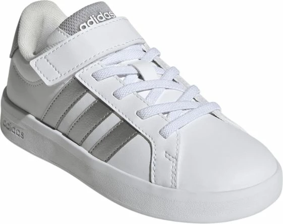 Atlete fëmijësh adidas Grand Court 3.0 JP9368, të bardha/argjendta