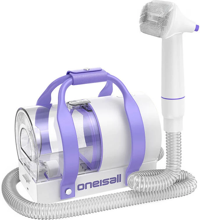 Set për qethje Oneisall BM5 pa kabllo, për kafshë shtëpiake, i bardhë/vjollcë