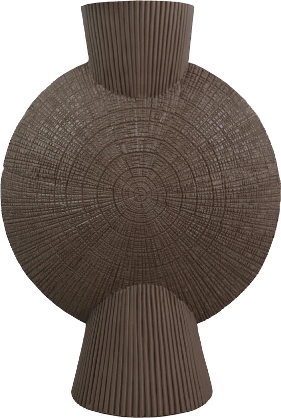 Vazo dekorative Bodil, polirezine, ngjyrë kafe, 32x16x44cm