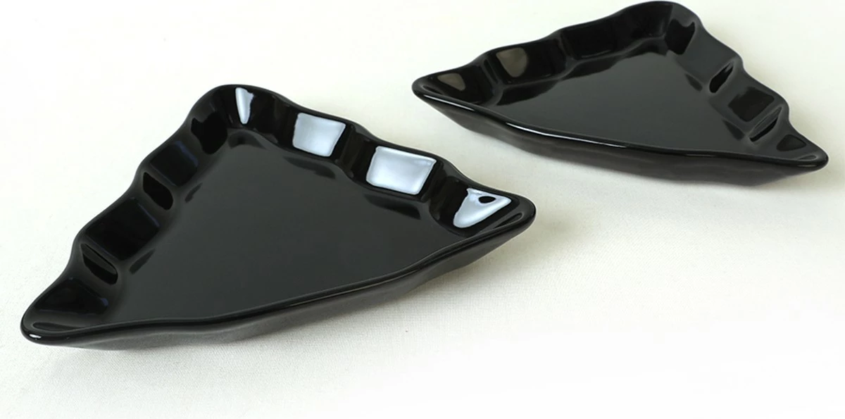 Set pjatash servirëse (2 copë), Hermia Concept, ngjyrë e zezë, 22 cm