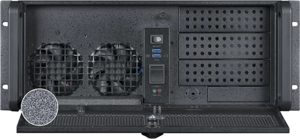 Kasë rack serveri 4U CHIEFTEC UNC-410S-B-U3-OP, ATX/mATX, 2x USB 3.0, e zezë