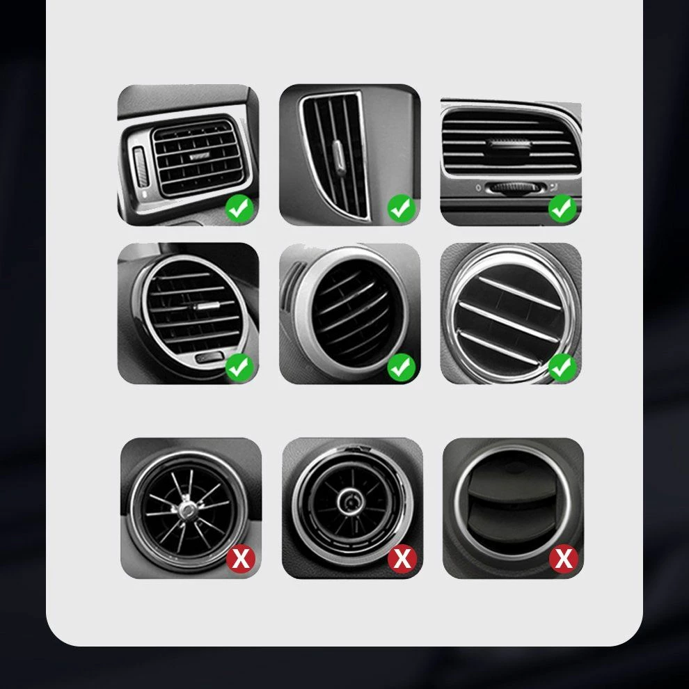 Mbajtëse telefoni për makinë Baseus Cube SUYL-FK01, Gravity, për grilë ventilimi, 4.7-6.5", e zezë