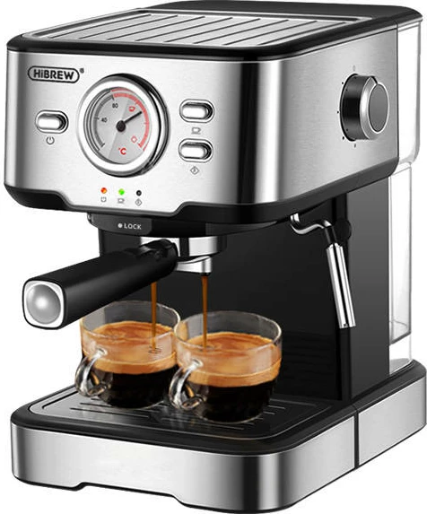 Aparat kafeje HiBREW H5, 20 bar, 1.5L, argjendtë/gri