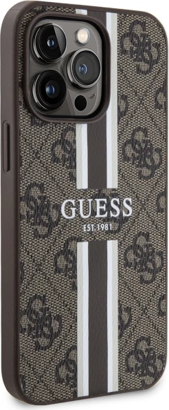 Mbështjellës Guess GUHMP13XP4RPSW për iPhone 13 Pro Max 6.7", hardcase, MagSafe, kafe