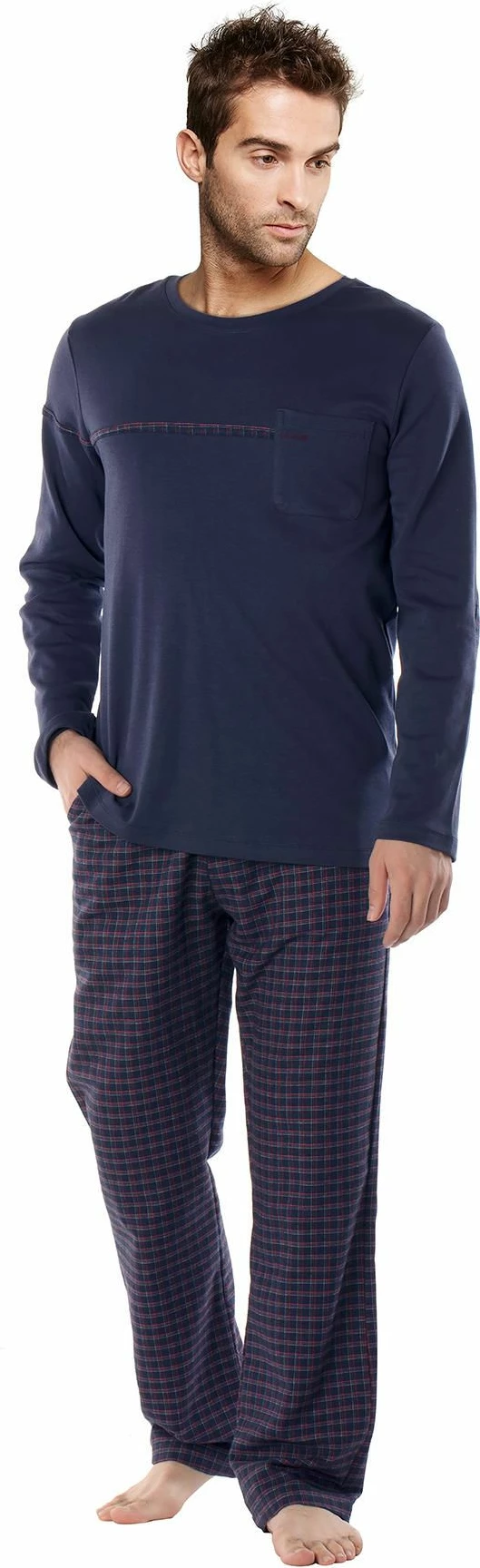 Set pizhamash për burra, ngjyrë e kaltër e errët, Jumeon, 002-000468, XL