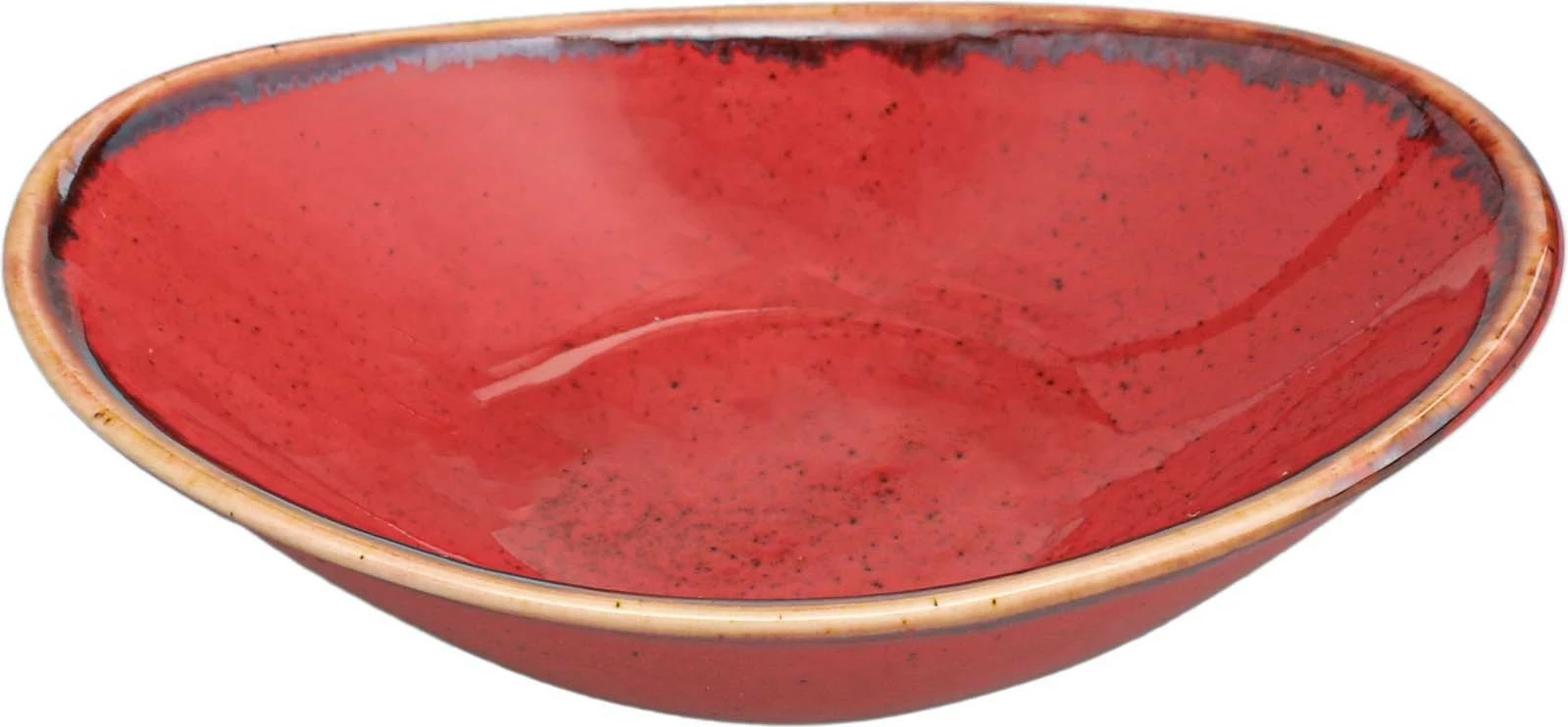 Pjatë mini ovale Porland Seasons Magma 110 mm porcelan, set 6 copë, e kuqe