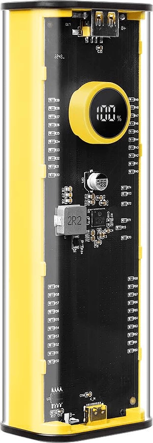 Powerbank Tactical C4 Explosive 19200 mAh 22.5W me display, black/yellow