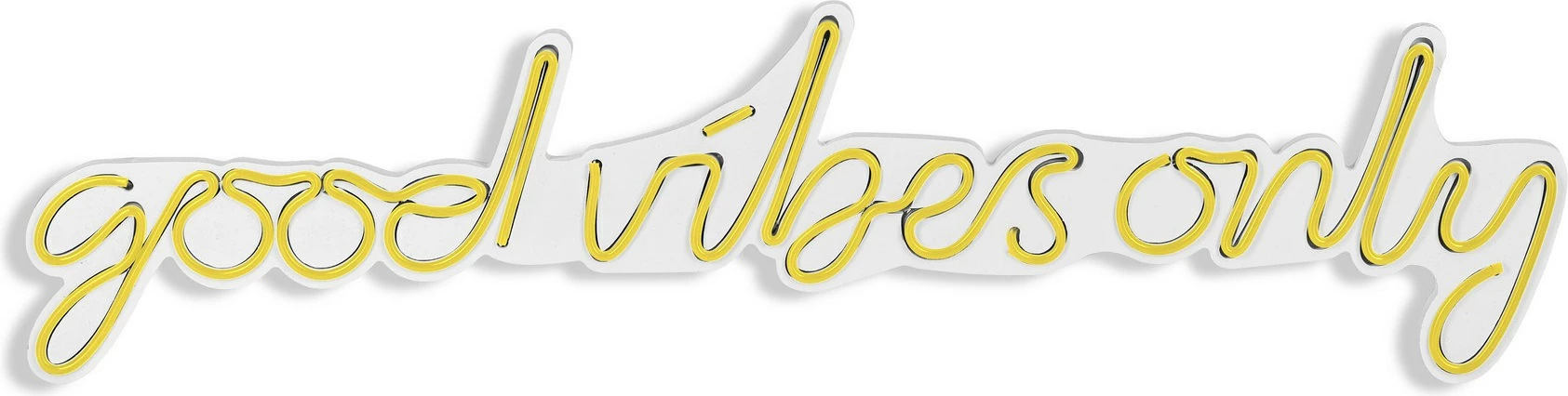 Dritë dekorative LED plastike, 'Good Vibes Only', e verdhë