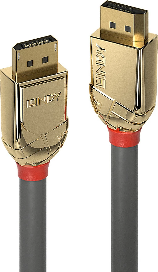 Kabllo DisplayPort Lindy Gold Line 15m, DP 1.2, 4K 4096x2160@30Hz, e artë