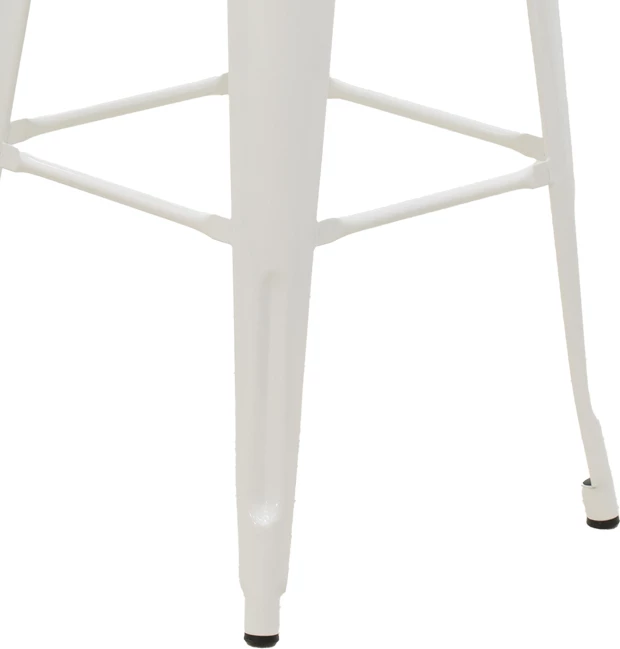 Karrige për bar me shpinë Utopia metalike e bardhë 42x42x97cm