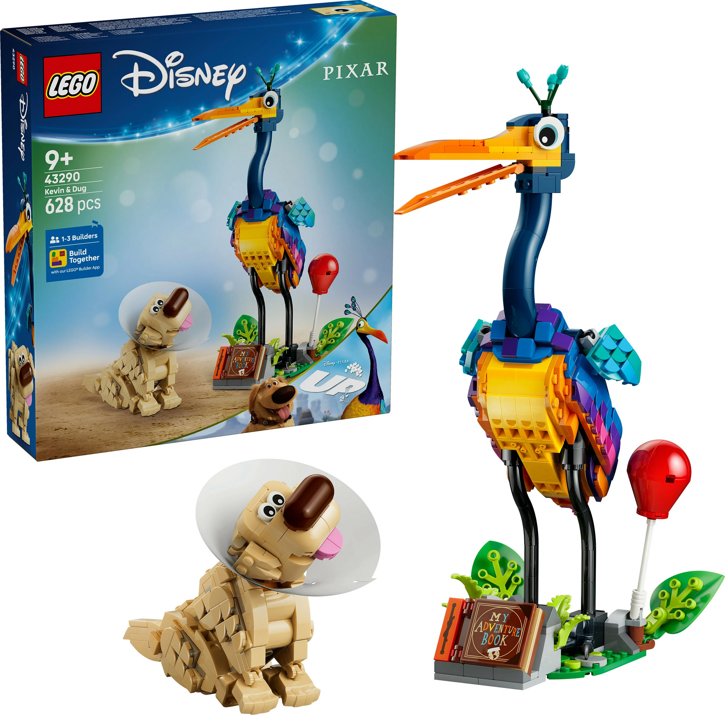 Set ndërtimi LEGO Disney Pixar Kevin & Dug 43290, 628 pjesë, 9+ vjeç, shumëngjyrësh