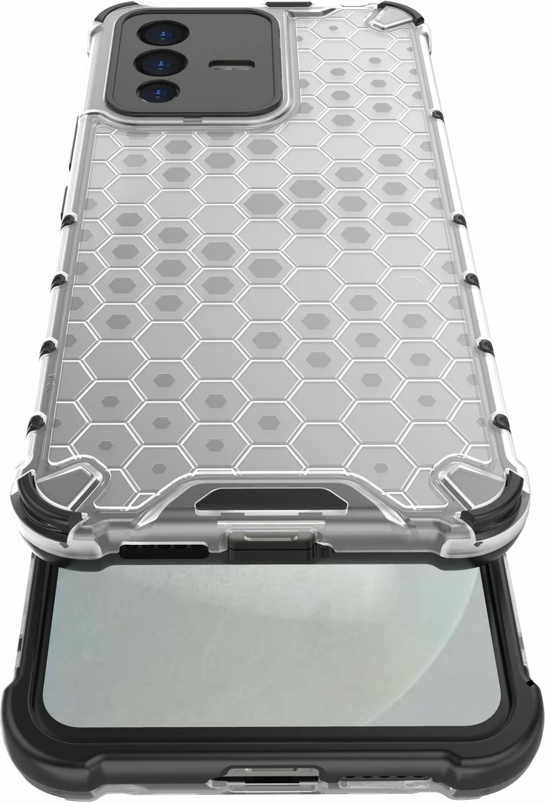 Mbështjellës Hurtel honeycomb për Vivo V23 5G, i zi