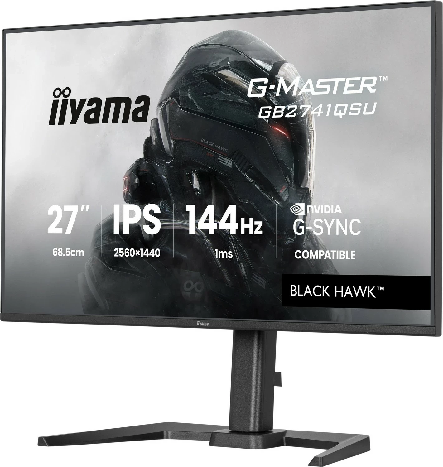 Monitor iiyama G-Master GB2741QSU-B1, 27 inch, QHD, IPS, 144Hz, zi