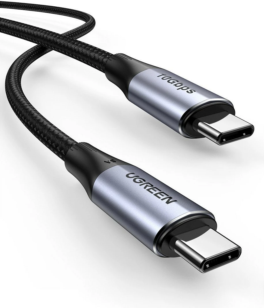 Kabllo USB-C në USB-C Ugreen 3.2 Gen 2, 1m, PD 100W, 10Gbps, e zezë