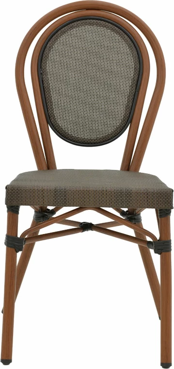 Karrige Nacia alumini-kafe e errët tekstilene gri 45x59x85cm