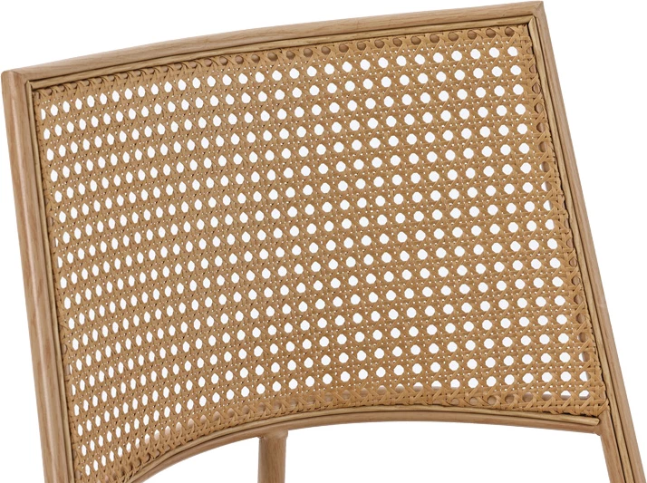 Karrige Giulia pe rattan, pëlhurë bezhë-metal natyral 49x52x80cm