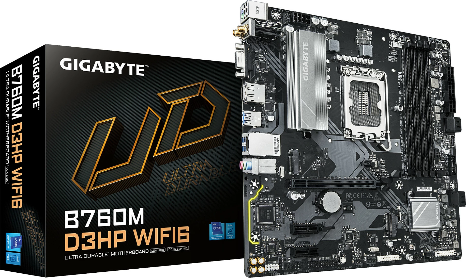 Pllakë amë Gigabyte B760M D3HP WIFI6, Socket 1700, WiFi6, Ultra Durable