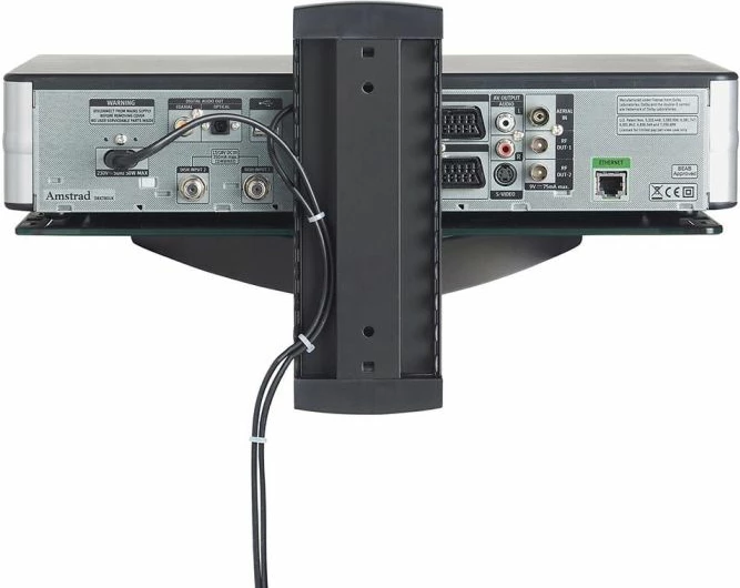 Raft muror prej xhami (floating) VONHAUS 3005030, 38x30x22 cm, xham i temperuar 5 mm, mbajtje deri 8 kg, i zi