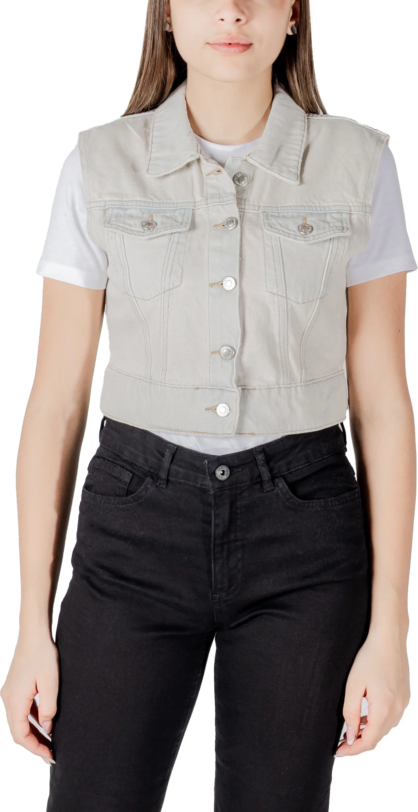 Jelek për femra Only Onlbeverly 15341352, denim i çelët