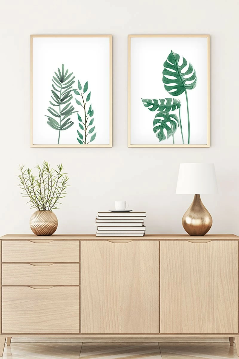 Pikturë dekorative me kornizë MDF (2 copë), Wallity, Huhu196, 50x35cm