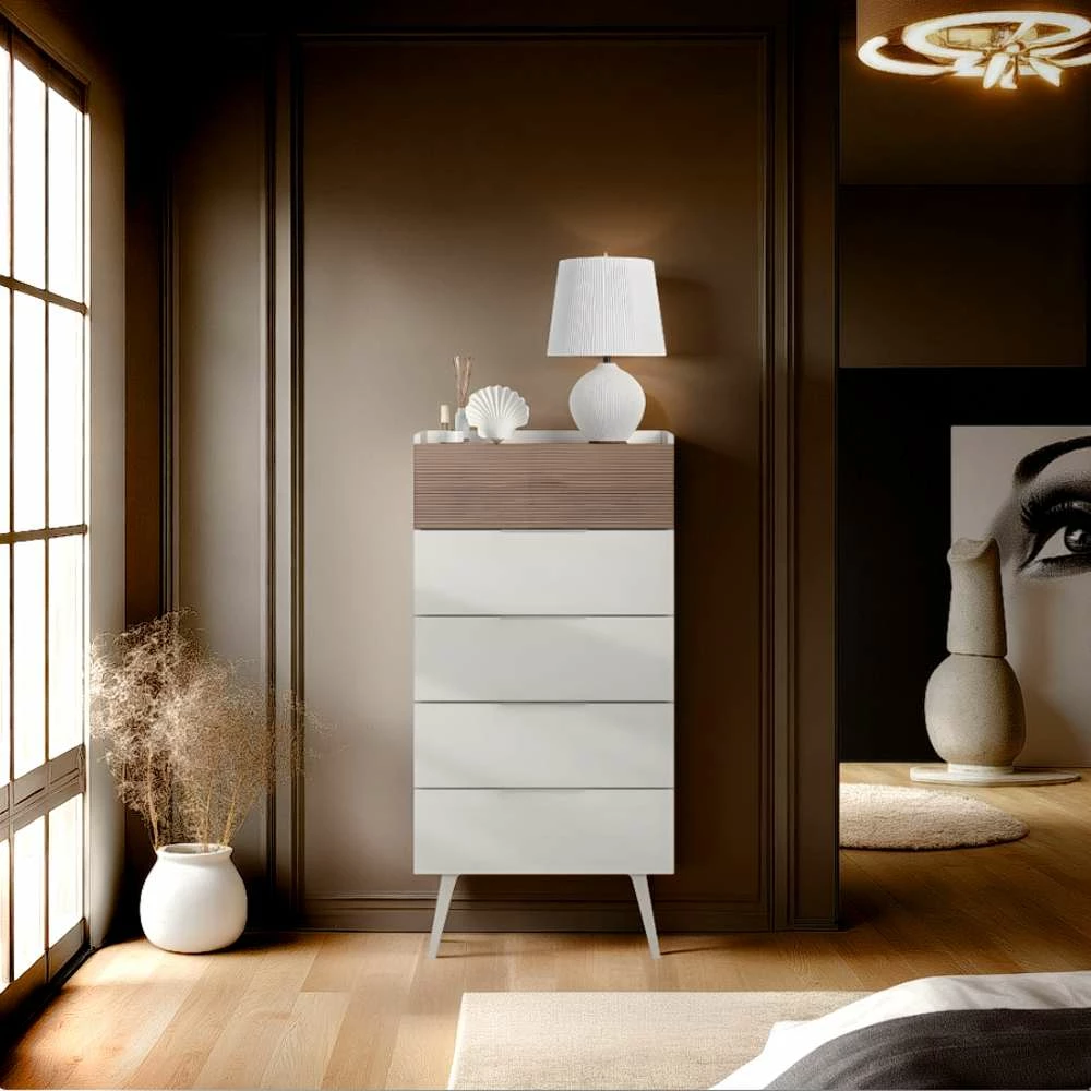 Komodë Hanah Home Milano 5, ngjyrë mink