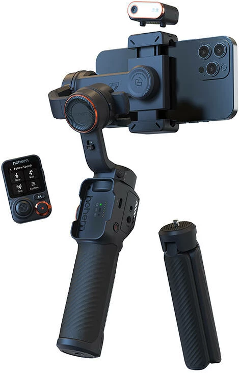 Gimbal Hohem iSteady M7 për smartfonë, me ekran të ndashëm dhe AI Tracker, i zi