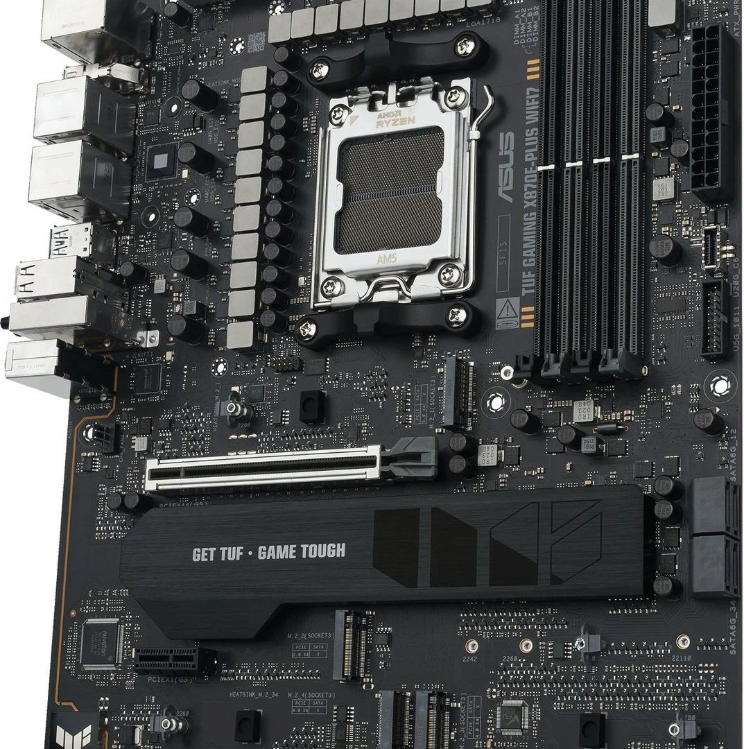 Pllakë amë ASUS TUF GAMING X870E-PLUS WIFI7, Socket AM5, ATX, Gri