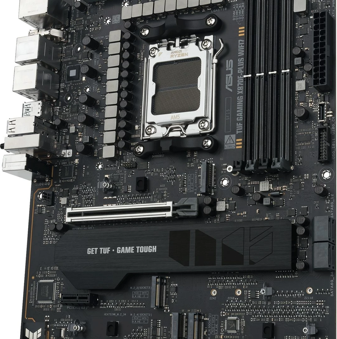 Pllakë amë ASUS TUF GAMING X870E-PLUS WIFI7, Socket AM5, ATX, Gri