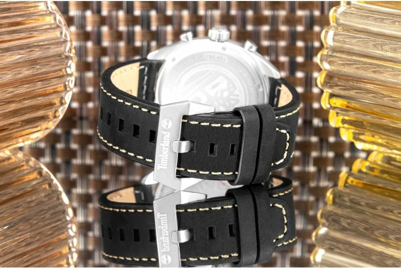 Orë dore meshkuj Timberland Seabrook TBL.15640JLS/02, e zezë, set me çantë