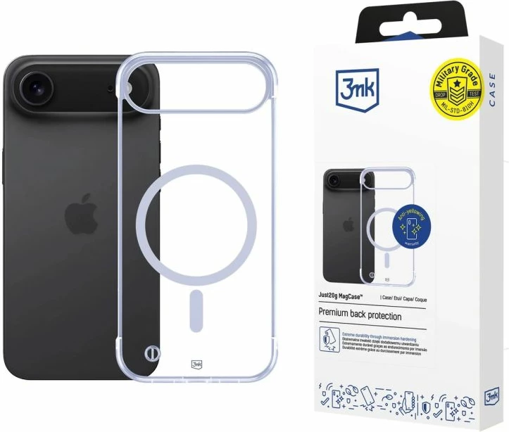 Mbrojtëse telefoni 3mk Just20g MagCase për iPhone 17 Air, transparente