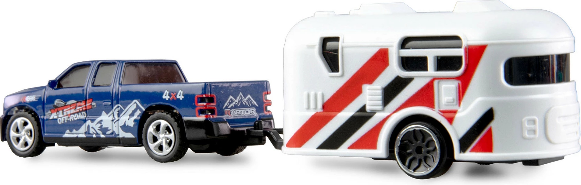 Makinë RC pickup AMEWI me karavan 1:64 RTR, blu