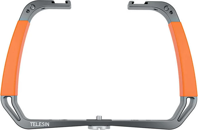 Mbajtës dore për zhytje Telesin TE-HBM-002, për kamera sportive, alumini, portokalli