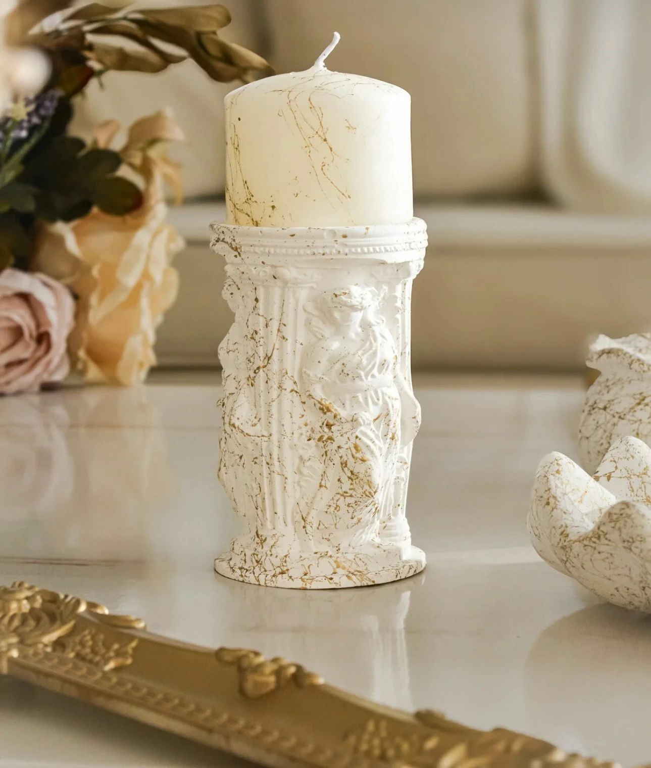 Set qirinjsh (3 copë), ngjyrë ari, Evila Originals, Ers1238
