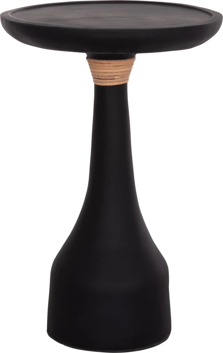 Tavolinë anësore e lartë, rrethore, ngjyrë e zezë, TORG FH18170.01, 41x62cm