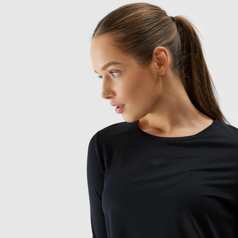 Maicë me mëngë të gjata për femra 4F, e zezë