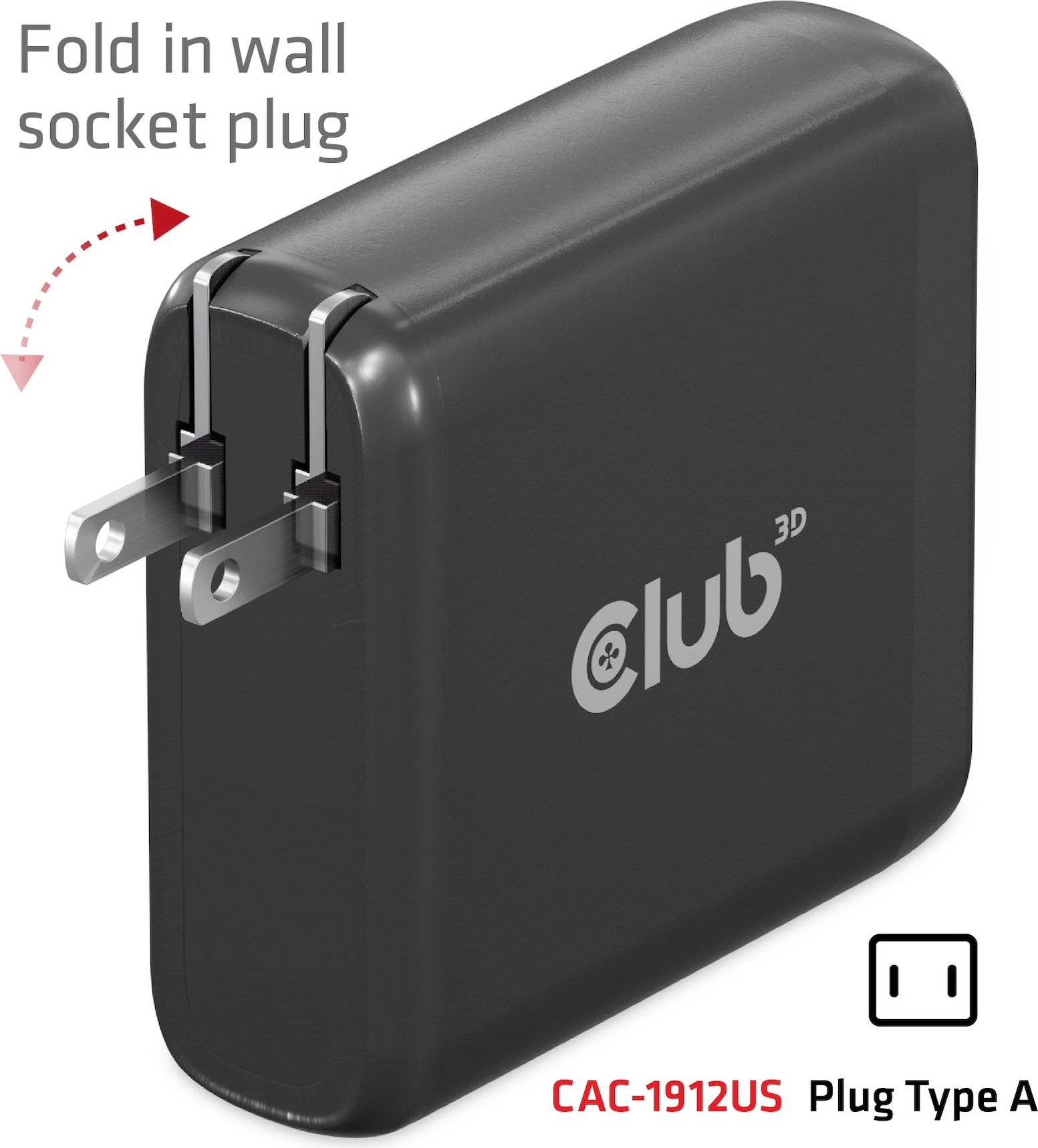 Karikues Club3D 2xUSB Type-C, 2xUSB Type-A, PD 100W, GaN, i zi
