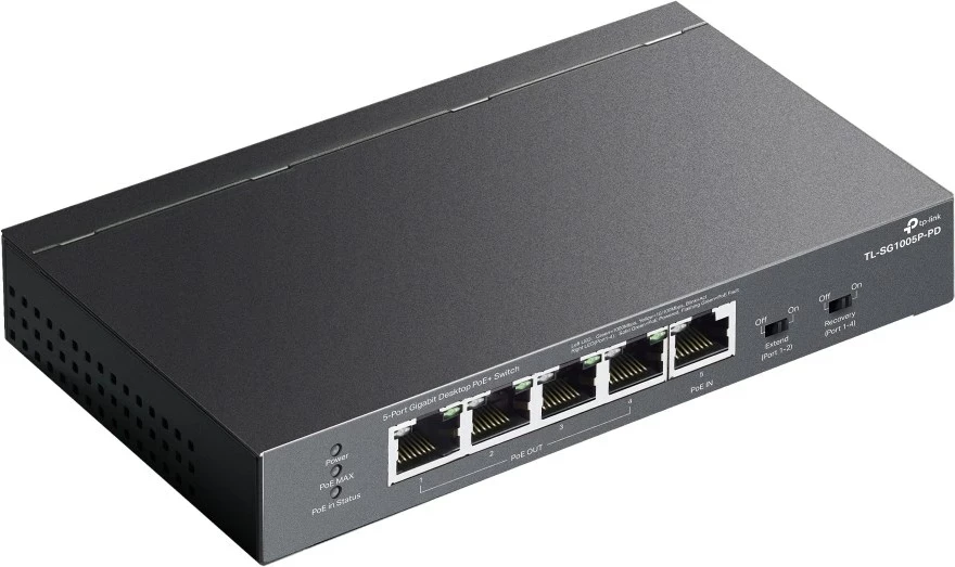 Switch TP-Link TL-SG1005P-PD, 5 porta Gigabit, PoE, Zi